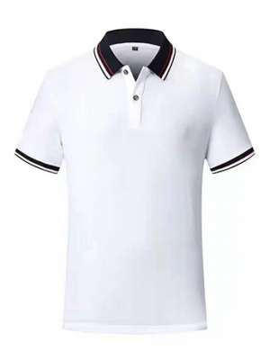 時尚T恤衫男士夏季 優雅白短袖